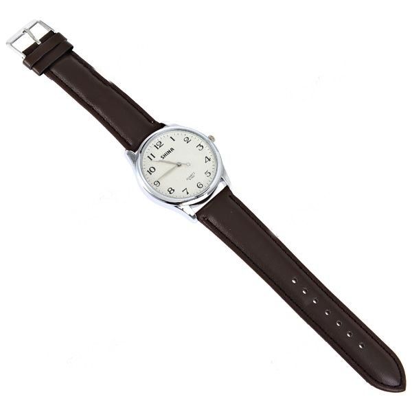 Elegante relógio  PU Leather Strap & Round Dial  WMN-205998