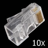 10 x RJ-45 RJ45 Cat5 Cat5e Conector Rede Crimp plug CNP-6712